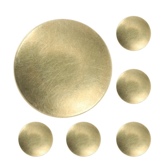 LEORX 6Pcs Golden Vintage Drawer Pulls Round Kitchen Cabinet Knobs for Home Use