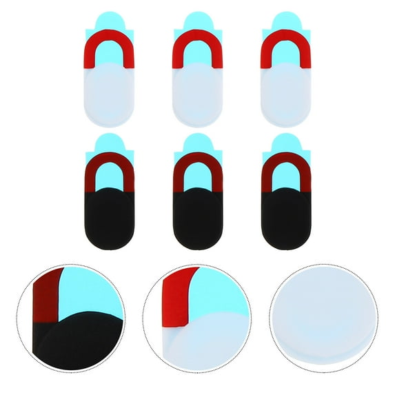 LEORX 6Pcs Phone Privacy Camera Cover Slide Small Practical Protective Patch for Laptop Tablet Camera