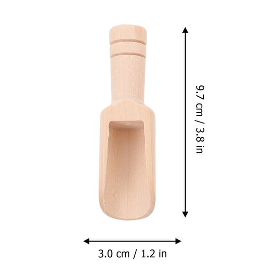 LEORX 6Pcs Wood Spoons for Coffee Beans Flour Bath Salt Kitchen Utensils Beige