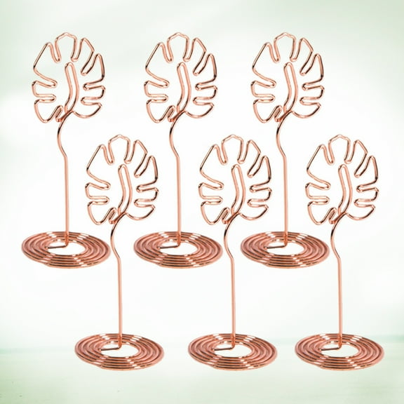 LEORX 6Set Note Dispenser Holder Metal Rosy Golden for Stylish Office Accessories Display