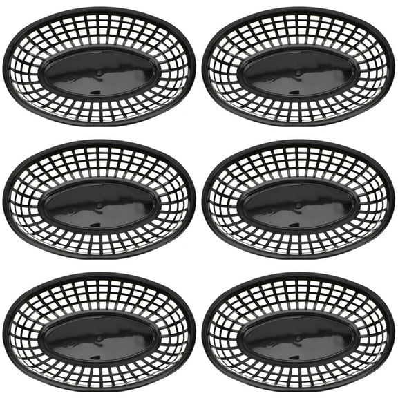 LEORX 6pcs Fried Food Plates Red to Room