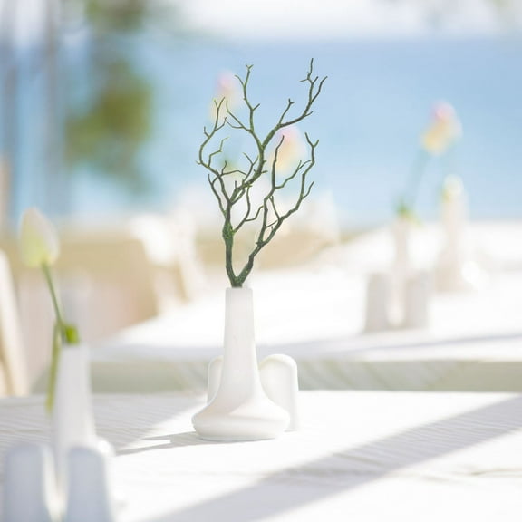 LEORX 6pcs Green Plastic Artificial Antler Tree Branches for Home Decoration