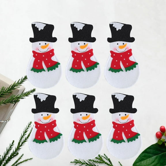 LEORX 6pcs Silverware Bags Tableware Pouch Nonwoven Cloth Families