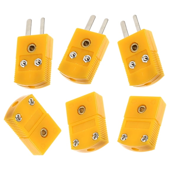 LEORX 6pcs Wire Connectors K Type Thermocouple Adapter Male Female Thermocouple Adapter