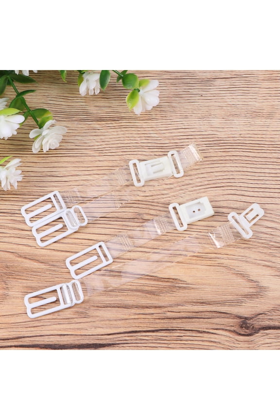 6Pcs Anti Skid Transparent Double Shoulder Bra Straps Support Perfect Bust Appearance