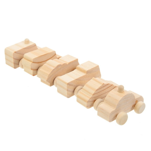 LEORX 6pcs Wooden DIY Unfinished Wood Cars for Children Painting Toys