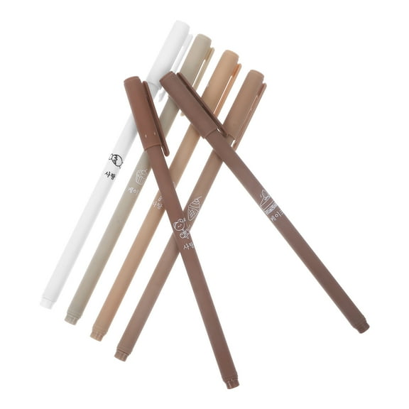 LEORX Leorx Brown Plastic Pen for Students Writing Tools Practical and Portable