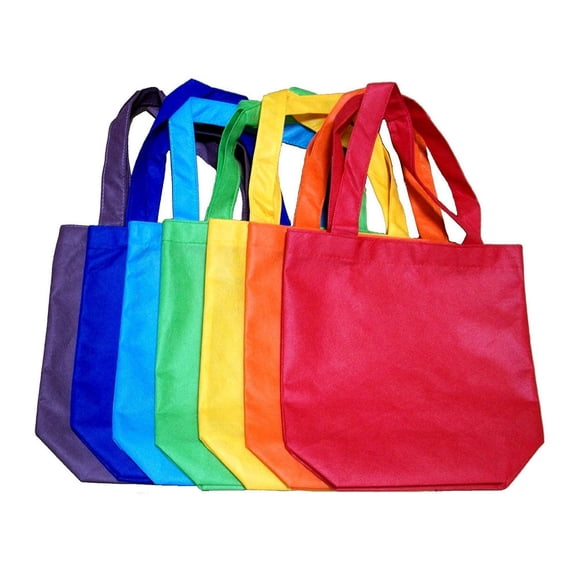 LEORX 7Pcs Non Woven Utility Tote for DIY Decoration at Parties in Random Color
