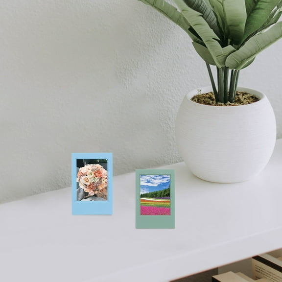 LEORX 7Pcs Photo Frames Assorted Color ABS PP For Office Decoration Home Use Mini Freestanding
