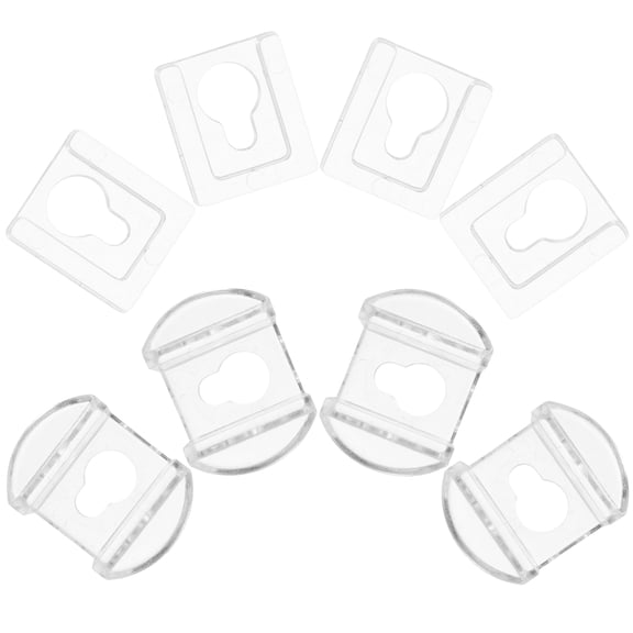 LEORX Interlocking Hook Transparent 8Pcs 1.18X0.67X0.31in