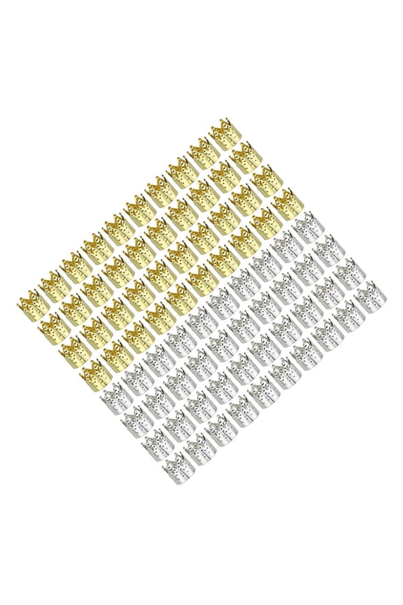 80Pcs Iron Hair Cuffs for Braiding Dreadlocks Beads Filigree Tube Assorted Color
