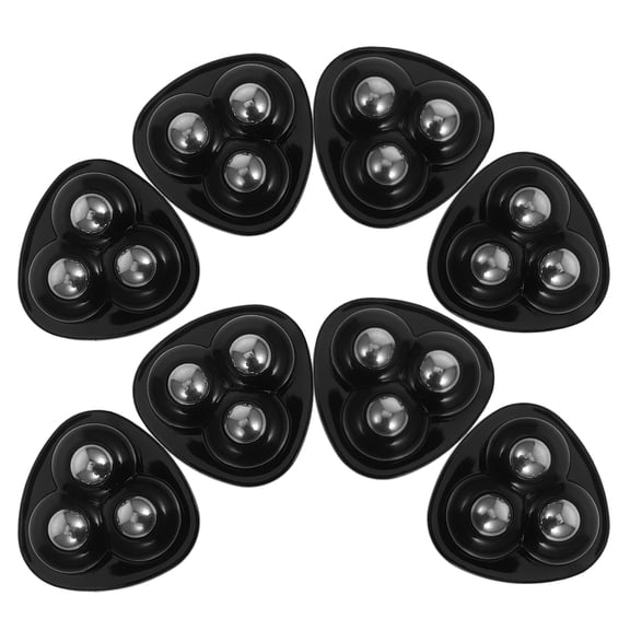 LEORX 8Pcs Adhesive Bin Slider Paste Universal Wheel for Furniture with Smooth Operation and Heavy Duty 3.50X1.4In