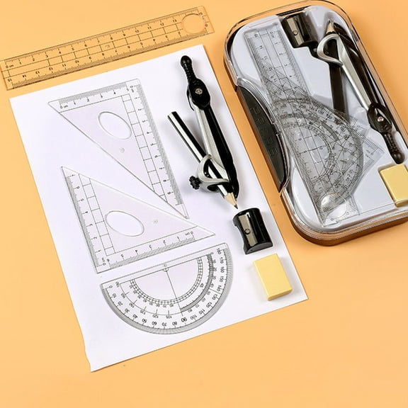 LEORX 8Pcs Architecture Drawing Kit Plastic Assorted Color For High School