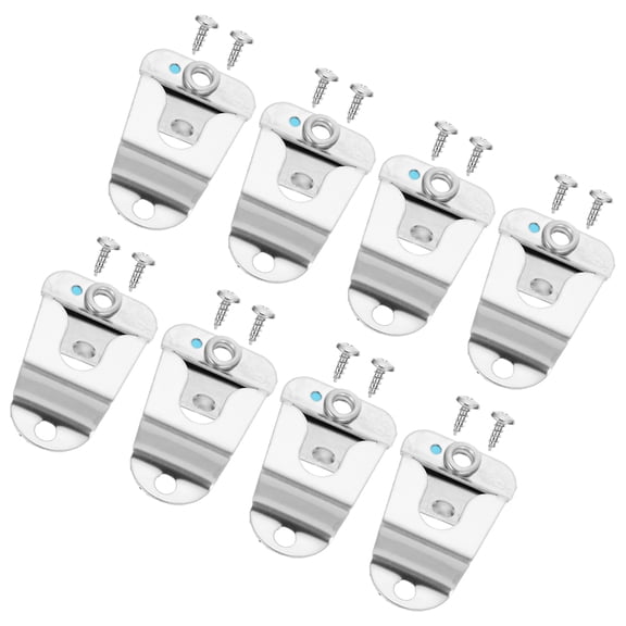 LEORX 8Pcs Microphone Mount Clamp for In-vehicle Use with Silver Color 1.97X1.18X0.31in