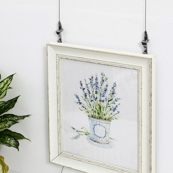 LEORX 8Set Picture Hanging Kit Stainless Steel Adjustable Heavy Duty for Home Use 19.7X1.0X0.8in