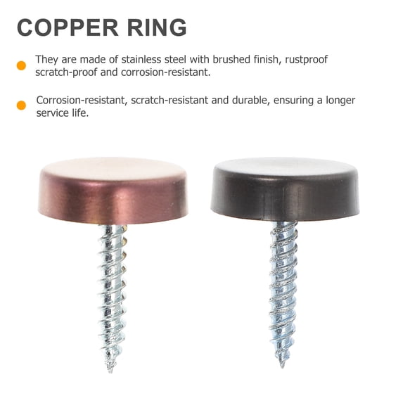 LEORX Bolt Set Stainless Steel Screws Rose Brushed 8 Sets