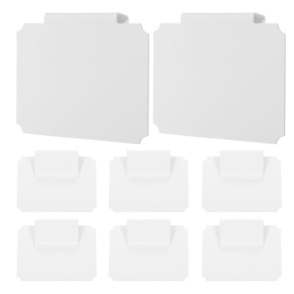 LEORX 8pcs Hanging Basket Storage Markers White PVC for Home Organization