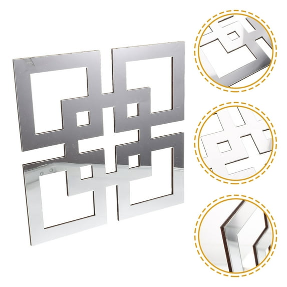 LEORX Creative Silver Wall Art Decor Easy Installation for Rustic Home Style