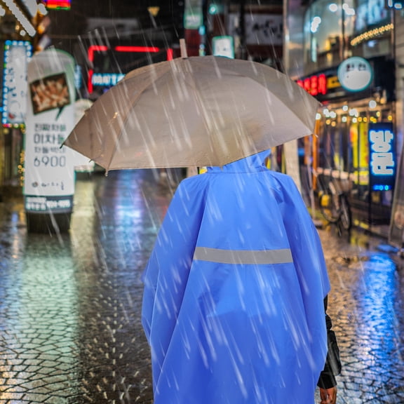 LEORX Durable Blue Rainproof Poncho Portable Raincoat for Outdoor Climbing Use