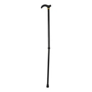 LEORX Aluminum Alloy Walking Stick for Seniors Lightweight and Sturdy with AntiSlip Handle for Outdoor Use Black Adjustable Two Section Design