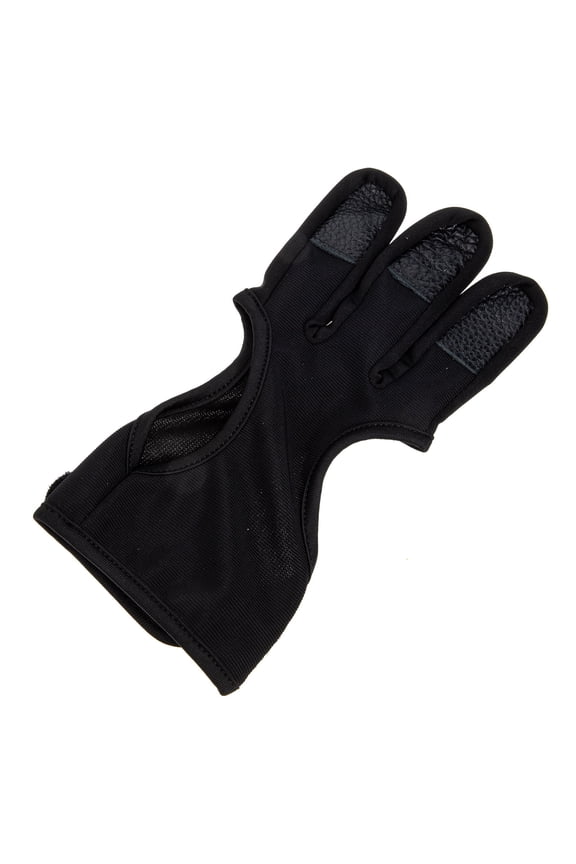 Archery Finger Protection Gloves Black 1Set