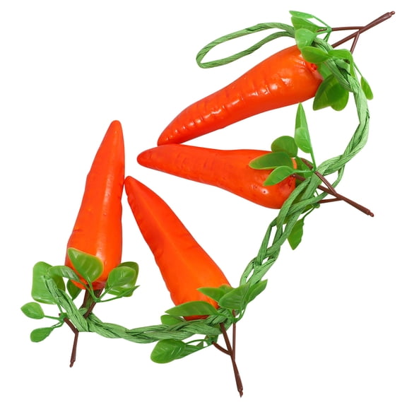 LEORX Artificial Fake Vegetable Fruit String Carrots Realistic for Teachers 1Pack