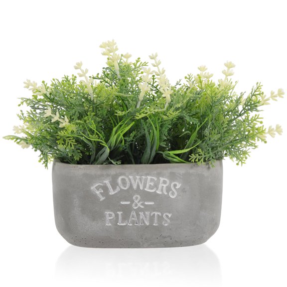 LEORX Artificial Lavender Plants Lavender Flowers Artificial White Plastic 1Pack Low Maintenance Frequent Travelers
