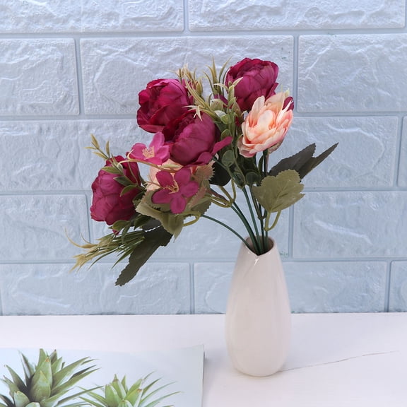 LEORX Artificial Penoy Flower Bouquet for Party Decoration Cloth 1Pcs
