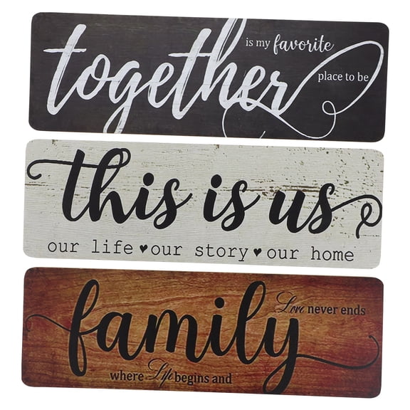 LEORX Assorted Color Rustic Metal Wall Decor Plaque for Home Living Room Farmhouse Decoration 1 Set