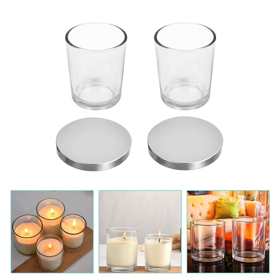 LEORX Assorted Tea Candle Holders with Airtight Lid for Storage 2pcs
