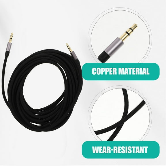 LEORX Audio Line Abrasion-resistant Audio Cable Audio Auxiliary Cable Audio Aux Cable Audio Aux Cord Stereo 500cm