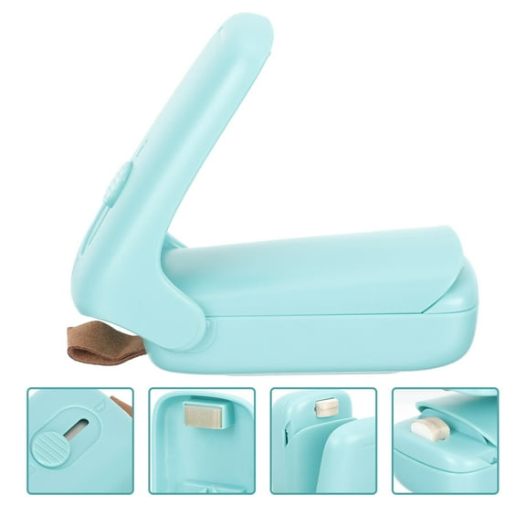 LEORX Bag Sealing Machine for Portable Design with Plastic Blue 1Set