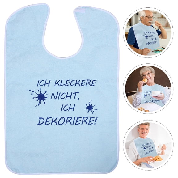 LEORX Washable Cotton Adult Bib for Elderly Practical Protective Clothing for Home Use Assorted Colors
