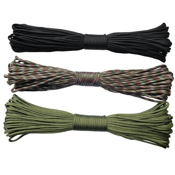LEORX Black Rope for Camping and Hiking 30 5 meters Long Made of Polypropylene Fiber