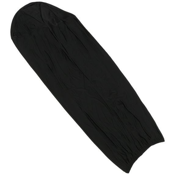 LEORX Solid Color Black Stretch Tablecloth for Cocktail Bar Table Wedding Party Decoration