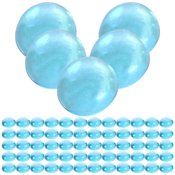 LEORX Blue Glass Gravels for Fish Tank Decor Perfect for Aquarium Landscape and Handcraft Projects 1 Bag