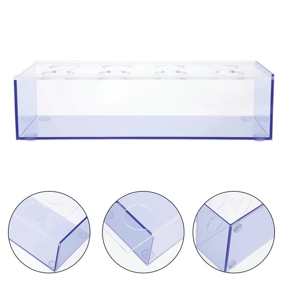 LEORX Blue Hydroponics Vase Rectangular Plastic 1Pcs for Dining Table Centerpieces