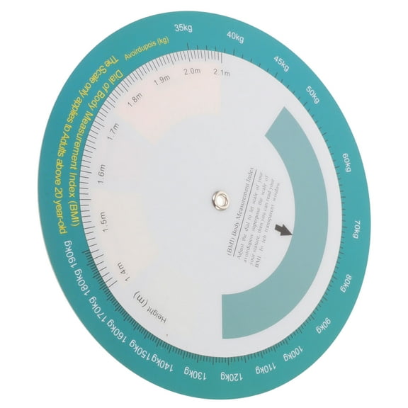 LEORX Bmi Chart Plastic 1Set 5.9X5.9X0.08In
