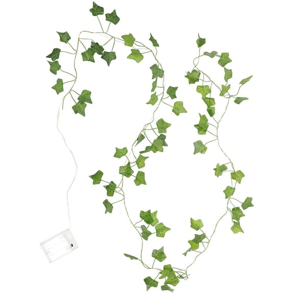 LEORX Botanical String Lights 1Pack Green Plastic Leaf Shape Led Decoration for Holiday Events
