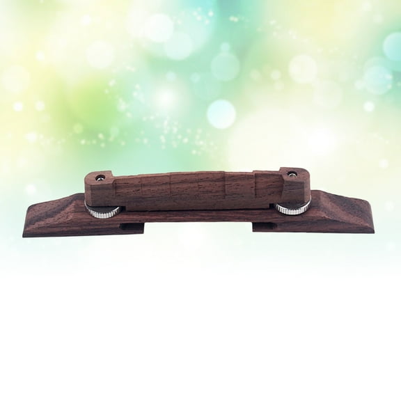 LEORX Brown Synthetic Roller Saddle Guitar Bridge for Bass Guitar Adjustable Arc Design Lightweight 100% Genuine