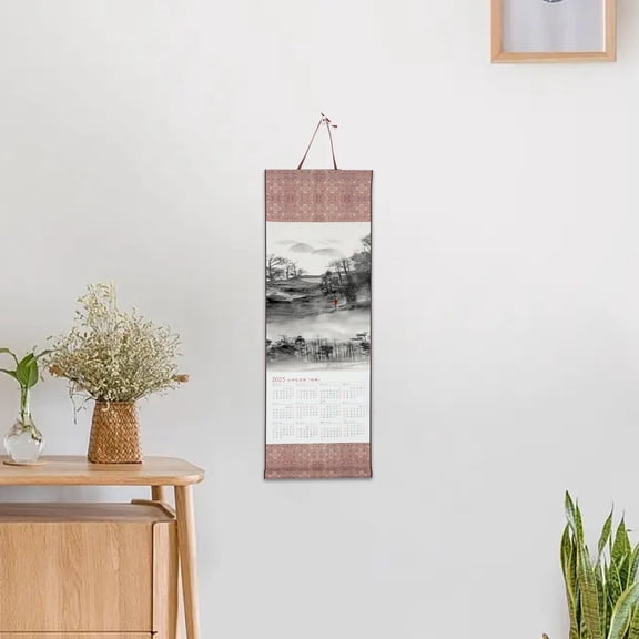 LEORX Calendars for the New Year Scroll Wall Calendar Paper Multi Traditional Chinese 1Set