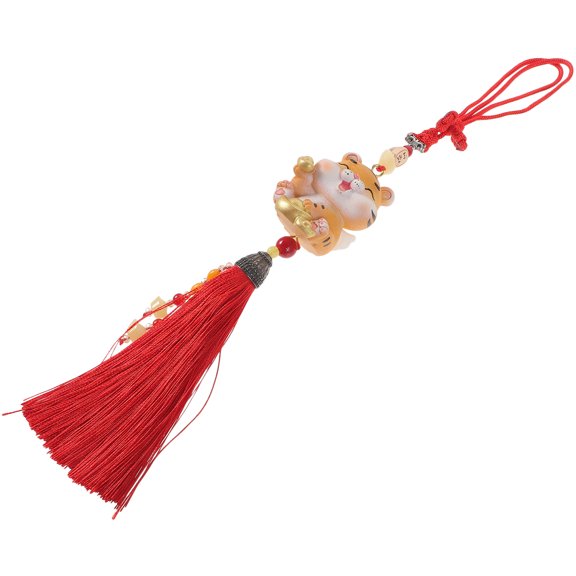 LEORX 1Pc Car Aromatherapy Pendant Tiger Design in Yellow for Stress Relief and Air Purification