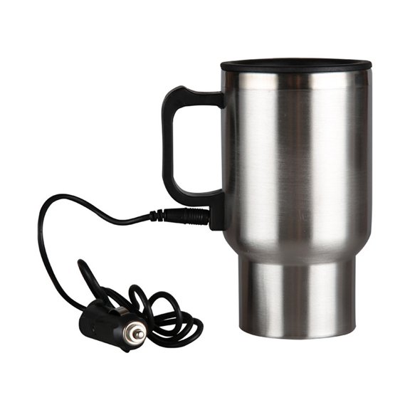 LEORX Car Heating Mug Electric Heating Cup Silver Heating for Business People 1Pcs