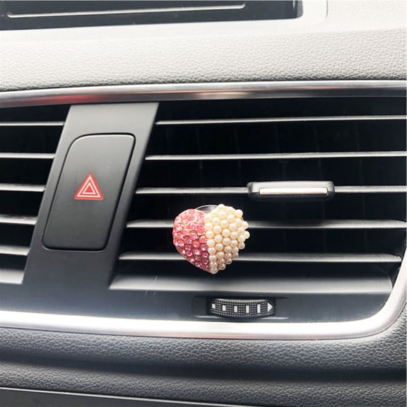 LEORX Aromatherapy Stone Car Clip Multi-Color Heart Design for Elegant Decoration