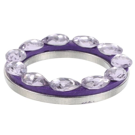 LEORX Rhinestone Push Start Button Cover Lavender Car Engine Start Decoration