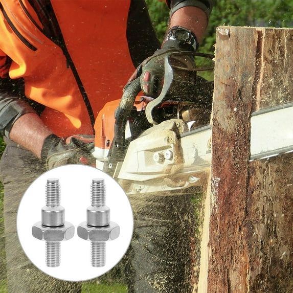 LEORX Carbon Steel Studs and Nuts 2Set Prevent Dislodgement for Chainsaw Bar Nuts Maintain Alignment