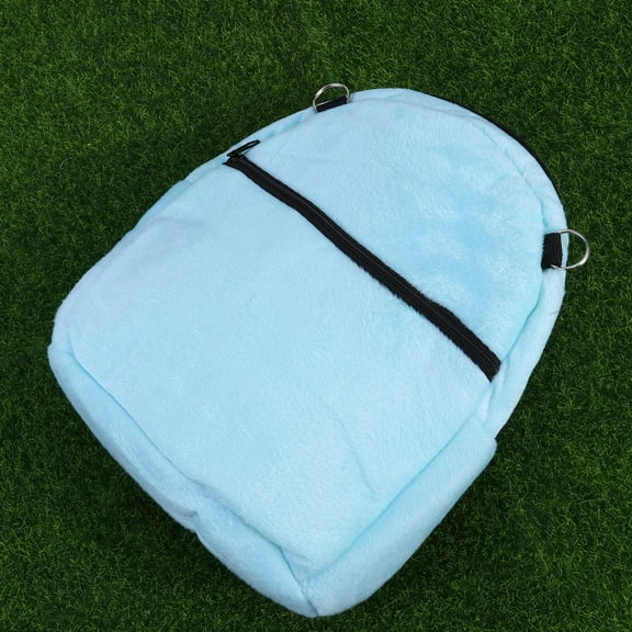 LEORX Pet Carrier Coral Velvet Blue Fabric with Breathable Mesh Vents for Safe Small Pet Transport
