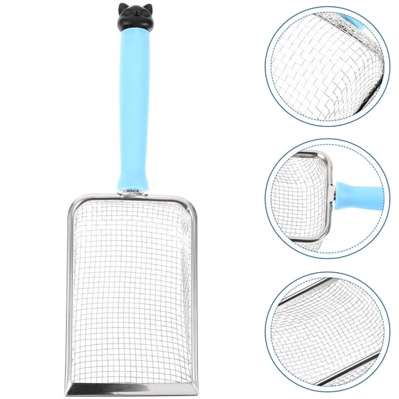 LEORX Cat Litter Scoop Non-Stick Easy Cleaning Sky-Blue 1Set 11.99X3.93X1.97in