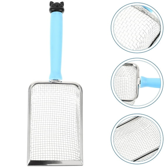 LEORX Cat Litter Scoop Non-Stick Easy Cleaning Sky-Blue 1Set 11.99X3.93X1.97in