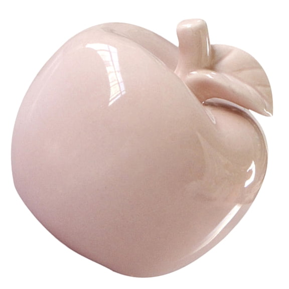 LEORX Ceramic Pink Fruit Sculpture for Decoration Vivid Desktop Adornment Smooth Finish 1pc
